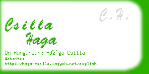 csilla haga business card